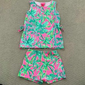 Lilly Pulitzer top and shorts NWOT 2T 3T